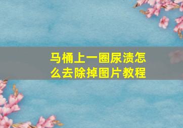 马桶上一圈尿渍怎么去除掉图片教程