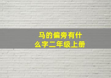 马的偏旁有什么字二年级上册