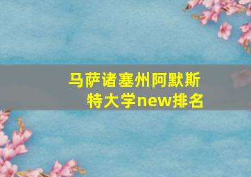 马萨诸塞州阿默斯特大学new排名