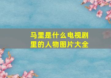 马里是什么电视剧里的人物图片大全