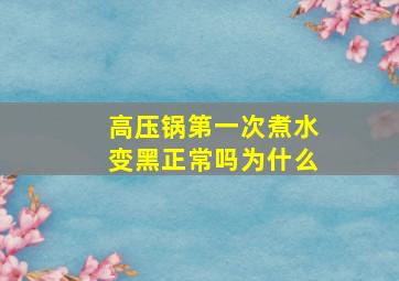 高压锅第一次煮水变黑正常吗为什么