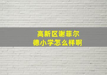 高新区谢菲尔德小学怎么样啊