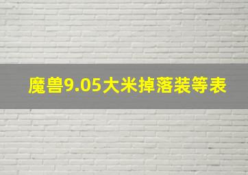 魔兽9.05大米掉落装等表