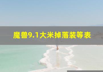 魔兽9.1大米掉落装等表