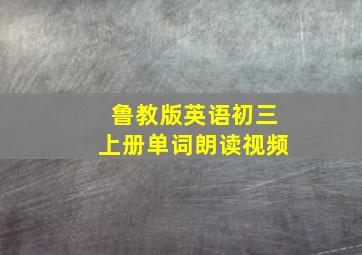 鲁教版英语初三上册单词朗读视频