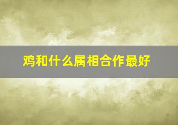 鸡和什么属相合作最好