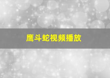 鹰斗蛇视频播放