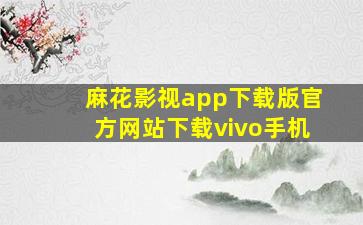 麻花影视app下载版官方网站下载vivo手机