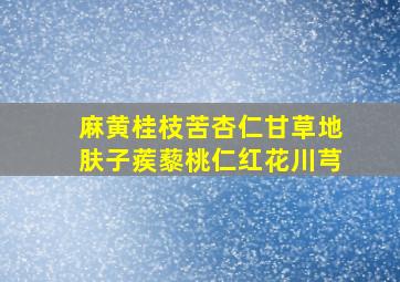 麻黄桂枝苦杏仁甘草地肤子蒺藜桃仁红花川芎