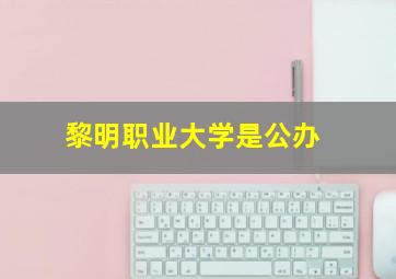 黎明职业大学是公办