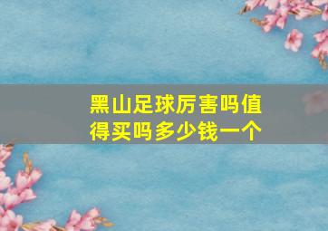 黑山足球厉害吗值得买吗多少钱一个