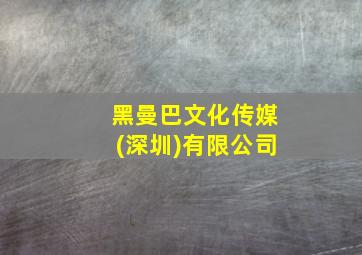 黑曼巴文化传媒(深圳)有限公司