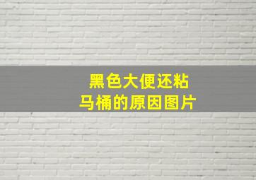 黑色大便还粘马桶的原因图片