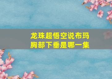 龙珠超悟空说布玛胸部下垂是哪一集