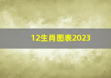 12生肖图表2023