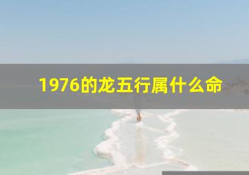 1976的龙五行属什么命