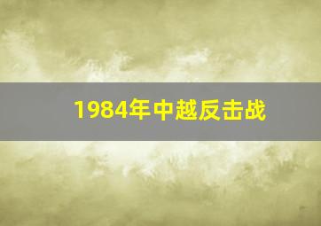 1984年中越反击战