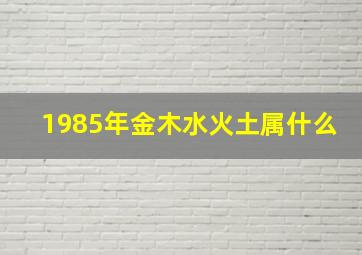 1985年金木水火土属什么