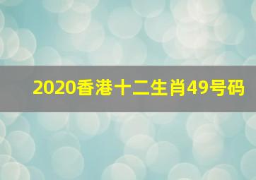 2020香港十二生肖49号码