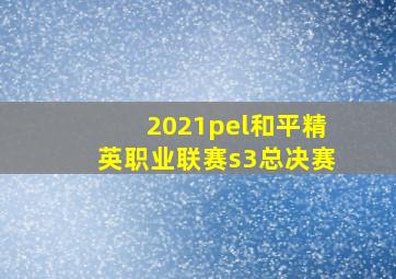 2021pel和平精英职业联赛s3总决赛