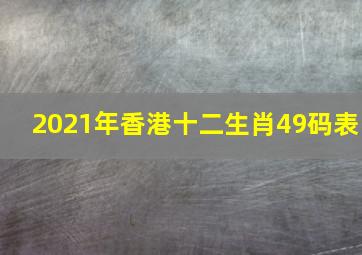 2021年香港十二生肖49码表