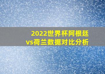 2022世界杯阿根廷vs荷兰数据对比分析