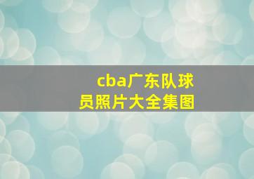 cba广东队球员照片大全集图