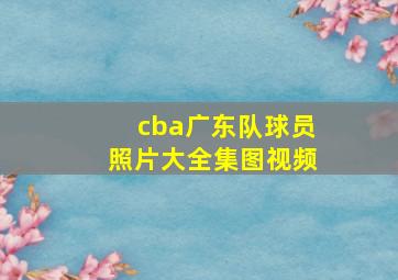 cba广东队球员照片大全集图视频