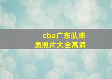 cba广东队球员照片大全高清