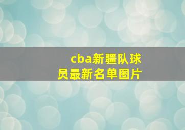 cba新疆队球员最新名单图片