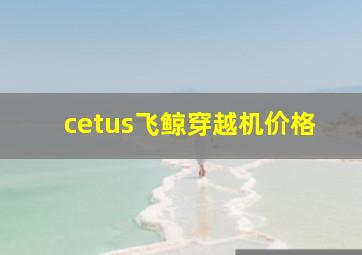 cetus飞鲸穿越机价格