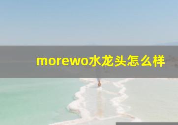 morewo水龙头怎么样