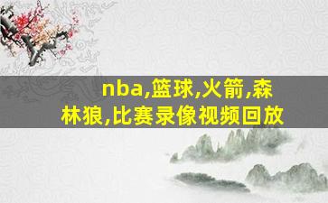 nba,篮球,火箭,森林狼,比赛录像视频回放