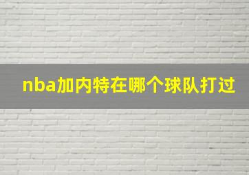 nba加内特在哪个球队打过