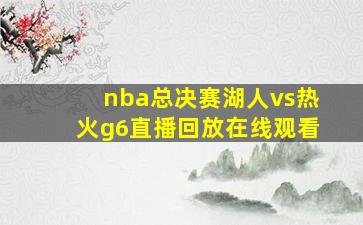 nba总决赛湖人vs热火g6直播回放在线观看