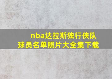 nba达拉斯独行侠队球员名单照片大全集下载