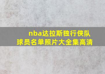 nba达拉斯独行侠队球员名单照片大全集高清