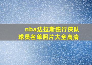 nba达拉斯独行侠队球员名单照片大全高清