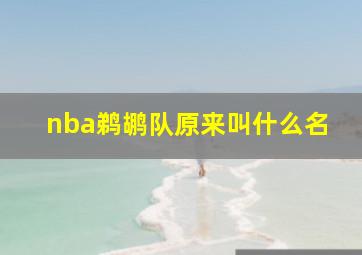 nba鹈鹕队原来叫什么名