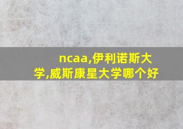 ncaa,伊利诺斯大学,威斯康星大学哪个好