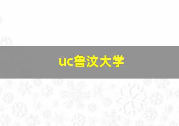 uc鲁汶大学