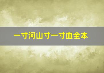 一寸河山寸一寸血全本