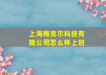 上海梅克尔科技有限公司怎么样上班