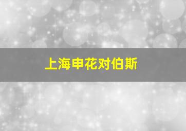 上海申花对伯斯