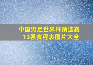 中国男足世界杯预选赛12强赛程表图片大全