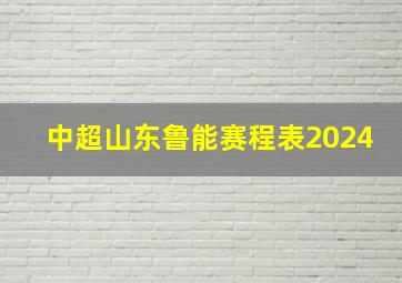 中超山东鲁能赛程表2024