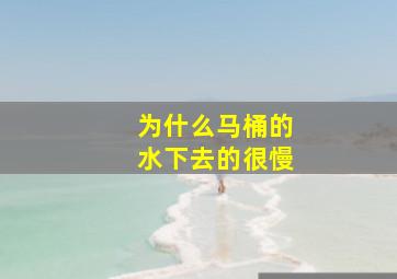 为什么马桶的水下去的很慢