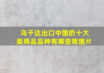 乌干达出口中国的十大类商品品种有哪些呢图片