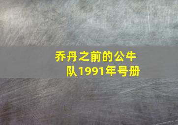 乔丹之前的公牛队1991年号册