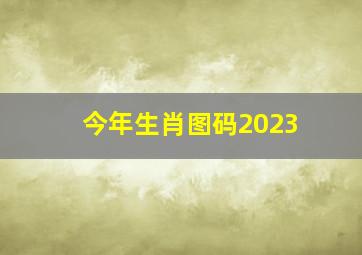 今年生肖图码2023